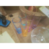 LOT 6 VERRES COULEURS 