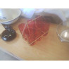 PANIER DORÉ 6 VERRES GRAVÉS ROSE