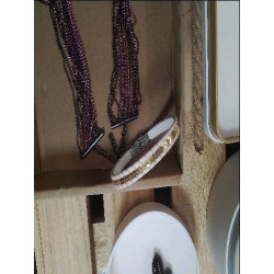 BRACELET FANTAISIE BLANC DORE