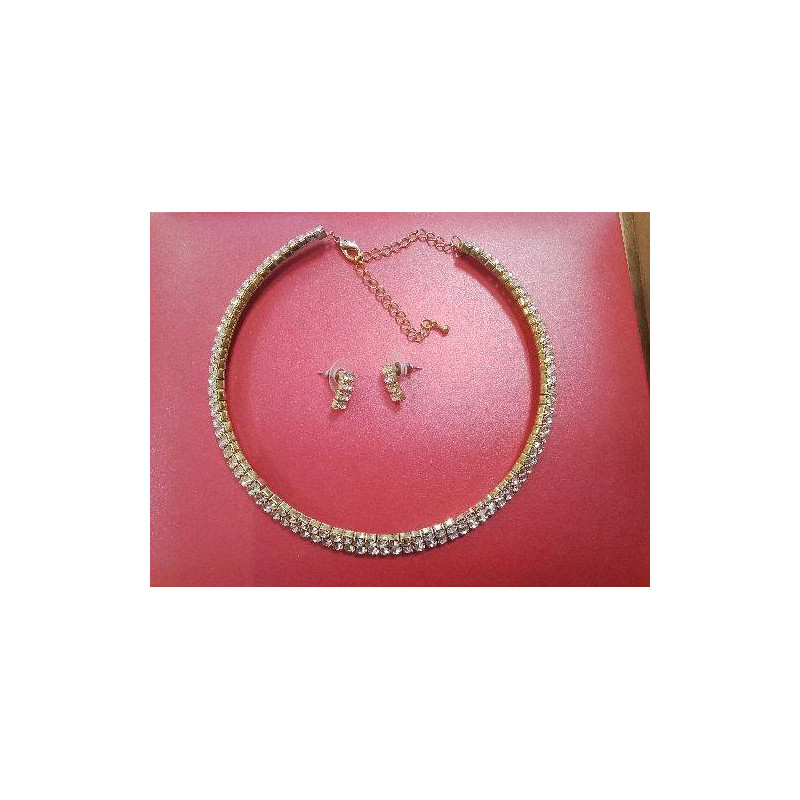 PARURE RAS DE COU STRASS + BO 