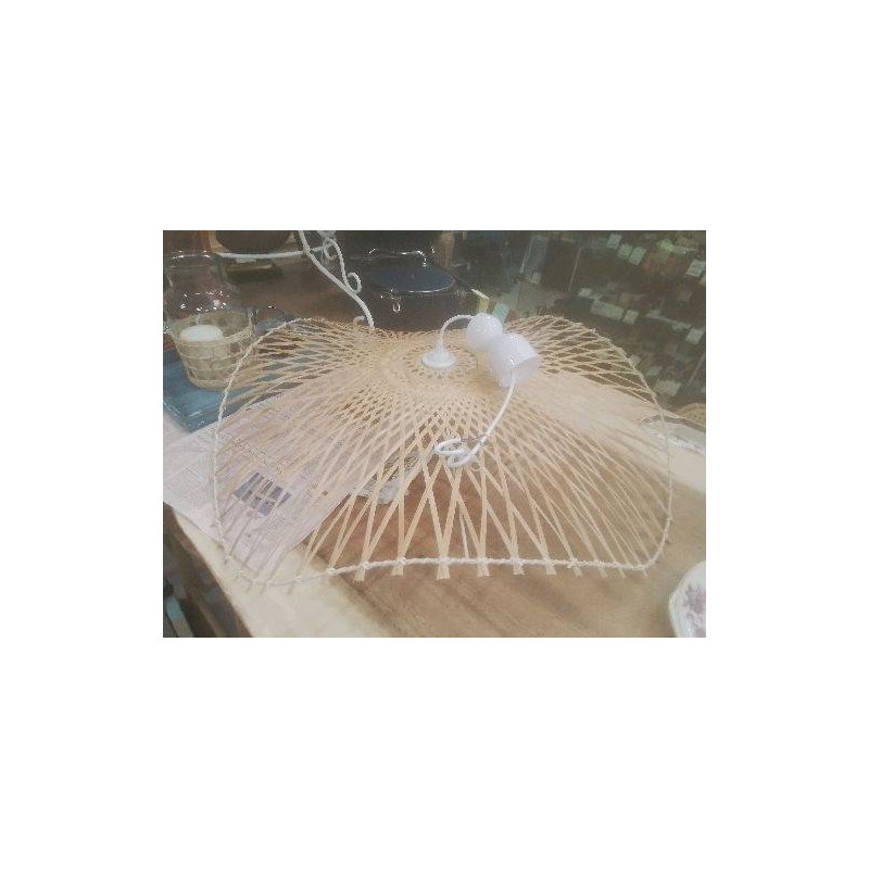 SUSPENSION BAMBOU NATUREL DIAMETRE 75CM HAUTEUR 8CM