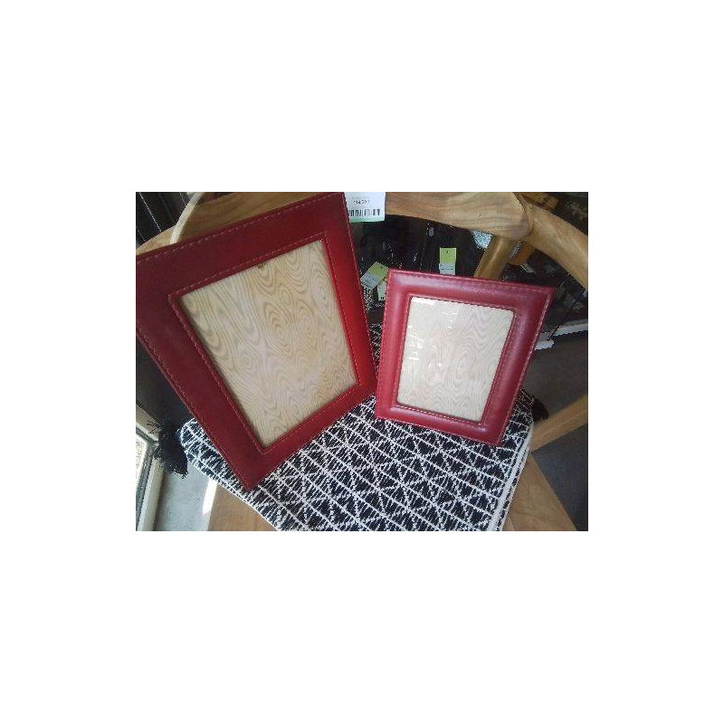DUO CADRES PORTE PHOTO ROUGE VINTAGE