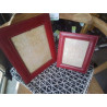 DUO CADRES PORTE PHOTO ROUGE VINTAGE