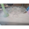 PLAT A TARTE VERRE MOULÉ DE OR GRAVE