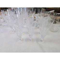 LOT 10 FLÛTES CRISTAL PORTIEUX