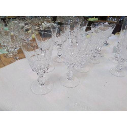 LOT 9 VERRES A VIN CRISTAL...