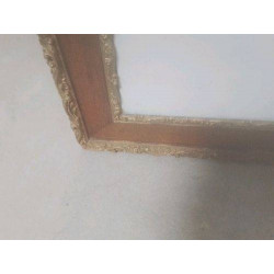 CADRE ANCIEN CHENE DORÉ VERRE ANCIEN
