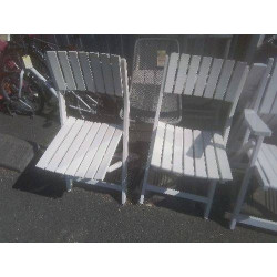 CHAISE JARDIN BLANC PLIANTE 