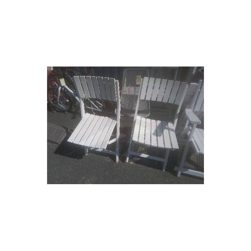 CHAISE JARDIN BLANC PLIANTE 
