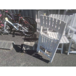 CHAISE JARDIN BLANC PLIANTE 