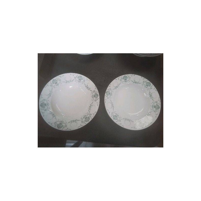 LOT 4 ASSIETTES CREUSES ANC LUNEVILLE GUIRLANDE