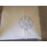 DRAP 2 PERS AJOURE BRODERIE BLEUE