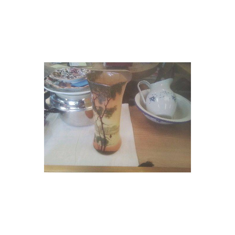 VASE ÉMAILLÉ PAYSAGE