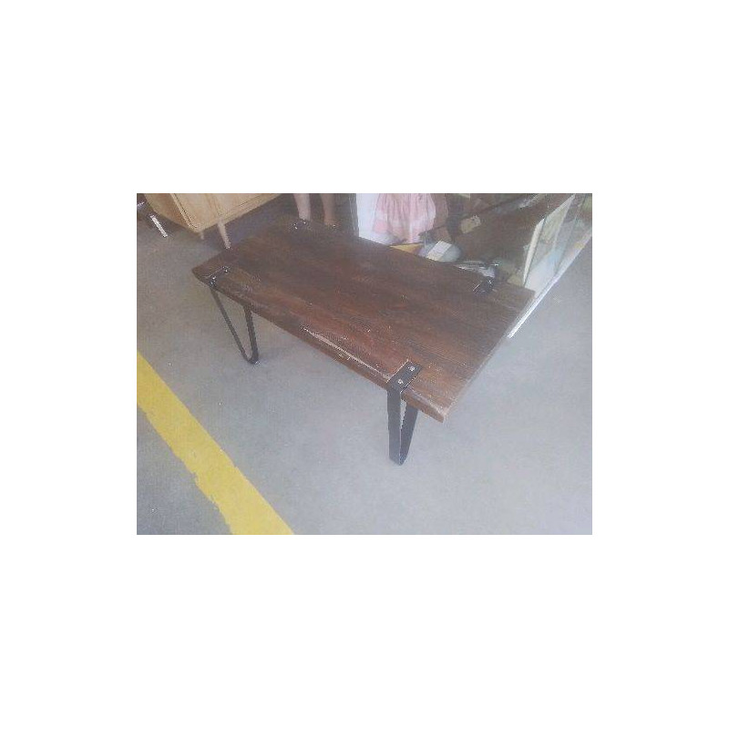 TABLE BASSE  PIED METAL 