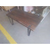 TABLE BASSE  PIED METAL 