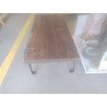 TABLE BASSE  PIED METAL 