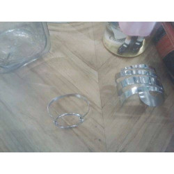 BRACELET JONC MANCHETTE ACIER
