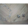 PAIRE DE BOUCLES OREILLES CHIEN ARGENTE