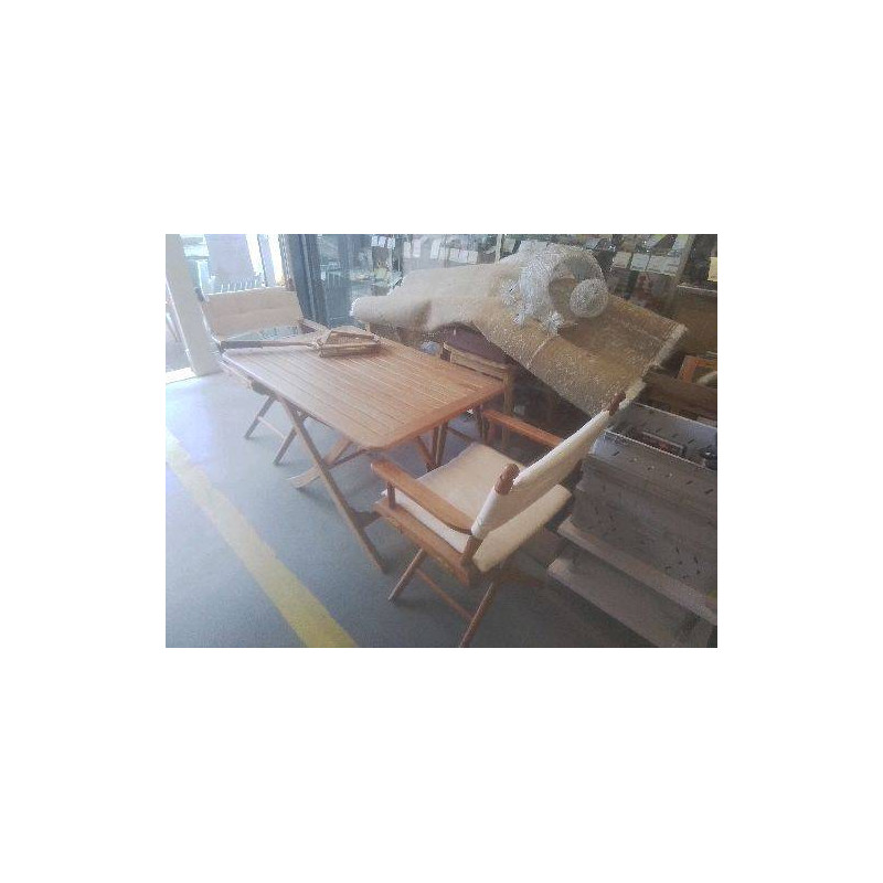 TABLE DE JARDIN TABLE MODULABLE TECK 110X70