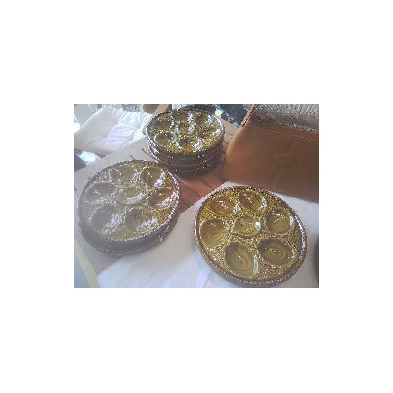 SERVICE A HUITRE ST CLEMENT PLAT ET 12 ASSIETTES