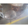 ENS 3P TABLE RONDE METAL VERRE + 2. CHAISES METAL PLIABLES