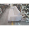 CANAPE CUIR GRIS PERLE NATUZZI 195X88