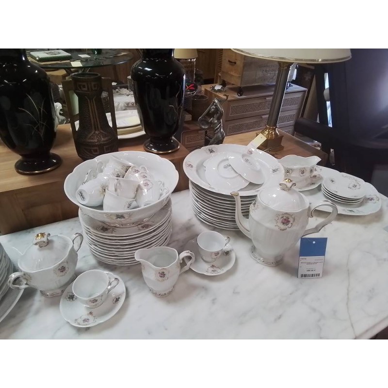 SERVICE VAISSELLE LIMOGES FLEURI GEORGES BOYER