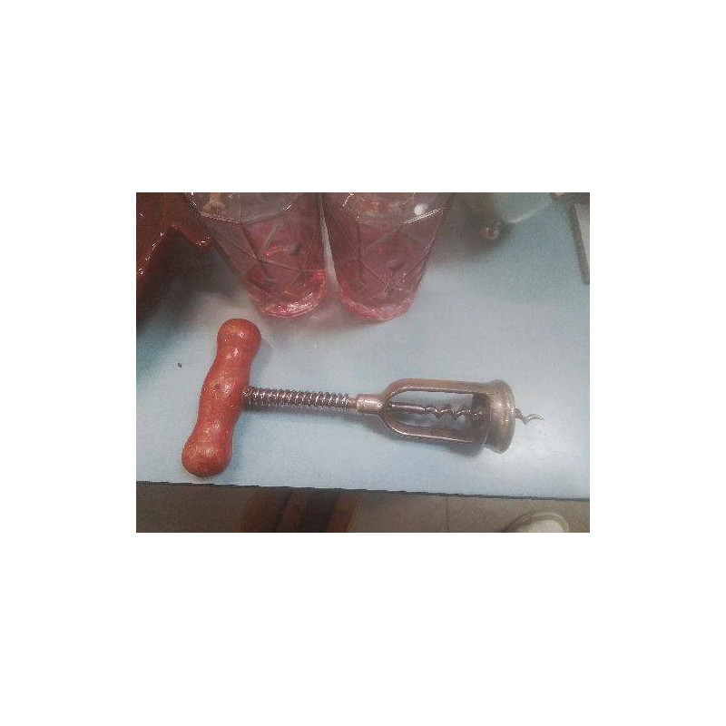 TIRE BOUCHON VINTAGE POIGNEE BOIS RGE