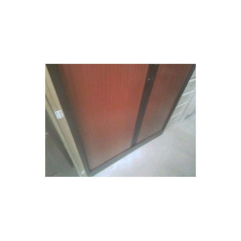 ARMOIRE DE BUREAU NOIR MARRON + CLÉ C7