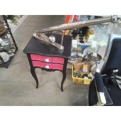 CHEVET ROSE NOIR 2T