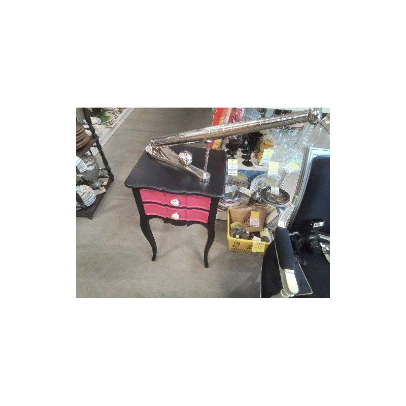 CHEVET ROSE NOIR 2T