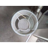 TABLE BASSE ROTIN BLANC DESSUS VERRE