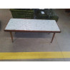 TABLE BASSE CARRELEE BLEU CIEL VINTAGE