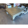 TABLE BASSE CARRÉE METAL MARTELÉ 
