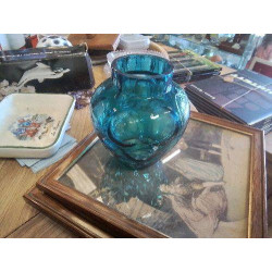 ANCIEN VERRE DE LAMPE SOUFFLÉ