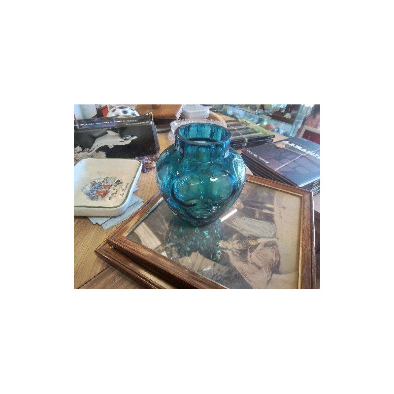 ANCIEN VERRE DE LAMPE SOUFFLÉ