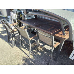 TABLE DE JARDIN ALU BOIS...