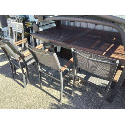 LOT 4 CHAISES DE JARDIN ALU...