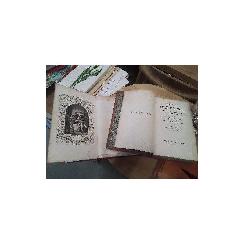 LIVRES 2 TOMES HISTOIRE DES PAPES 1844