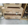 24/BAT02-MEUBLE DE SDB TECK TIROIRS NICHE 110*45*HT80 CM