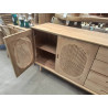 38.16/CND1-BUFFET TECK ROTIN 2 PORTES 4 TIROIRS 150*45*HT 90CM