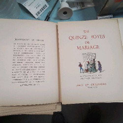 LIVRE LES QUINZE JOYES DE MARIAGE EXEMPLAIRE N11 1955