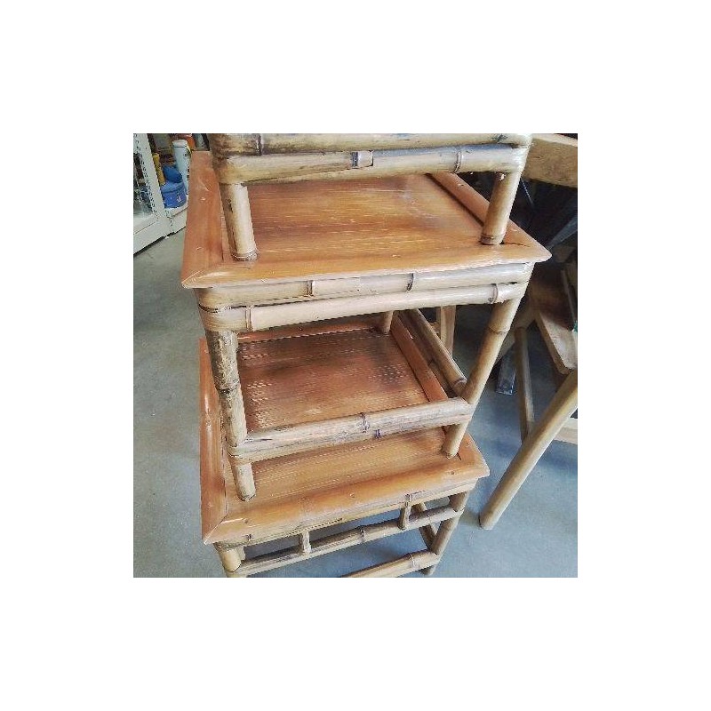TABLE BASSE APPOINT BAMBOU ROTIN MM