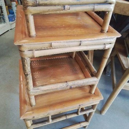 TABLE BASSE APPOINT BAMBOU ROTIN MM