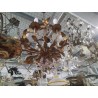 LUSTRE FEUILLES DORÉES 6 FEUX