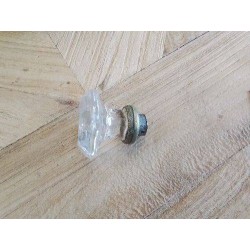 POIGNÉE DE PORTE CRISTAL ANC
