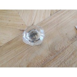 POIGNÉE DE PORTE CRISTAL ANC